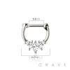 MULTI GEM CZ MARQUISE SEPTUM HINGED CLICKER
